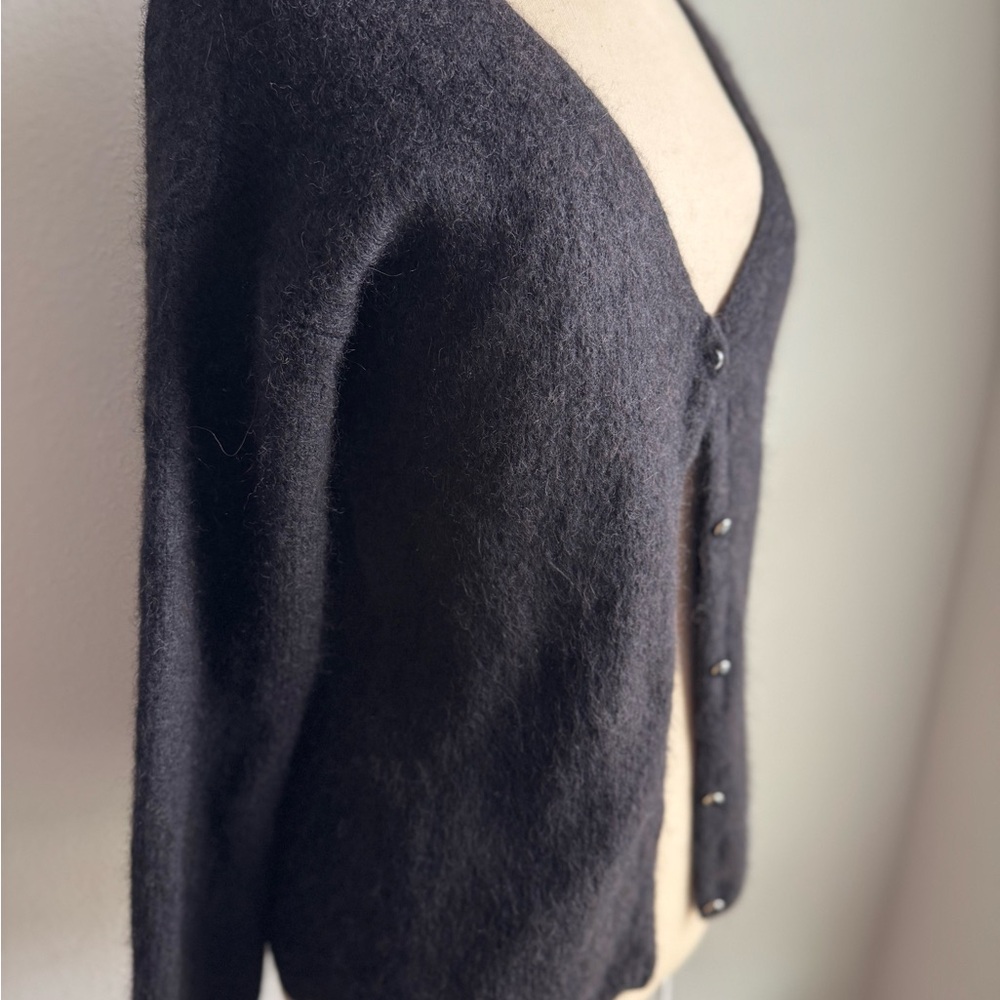 La Maille Sezane Barry Cardigan Mohair Alpaca V-Neck Knit Women’s Button - Picture 6 of 15